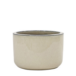 Pot en terre cuite Glazed crème Ø 18 x 12 cm