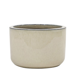 Pot en terre cuite Glazed crème Ø 24