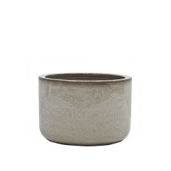 Pot en terre cuite Glazed gris Ø 24