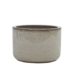 Pot en terre cuite Glazed gris Ø 30