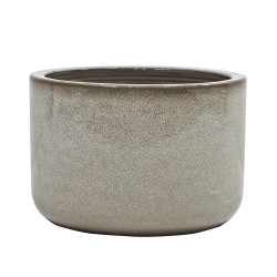 Pot en terre cuite Glazed gris Ø 37