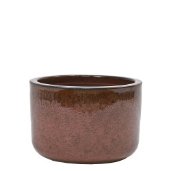 Pot en terre cuite Glazed rouge baie sauvage Ø 18 x 12 cm