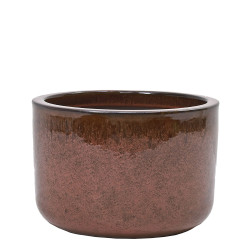 Pot en terre cuite Glazed rouge baie sauvage Ø 24