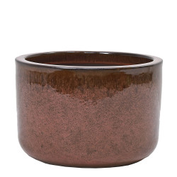 Pot en terre cuite Glazed rouge baie sauvage Ø 30