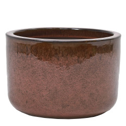 Pot en terre cuite Glazed rouge baie sauvage Ø 37