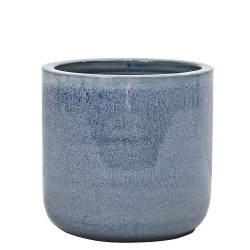 Pot en terre cuite Glazed bleu Ø 24 x 23 cm