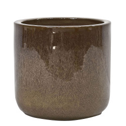 Pot en terre cuite Glazed brun Ø 30 x 28 cm