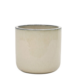 Pot en terre cuite Glazed crème Ø 18 x 17 cm