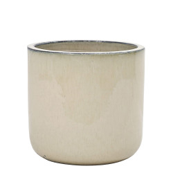 Pot en terre cuite Glazed crème Ø 24 x 23 cm