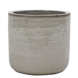 Pot en terre cuite Glazed gris Ø 30 x 28 cm