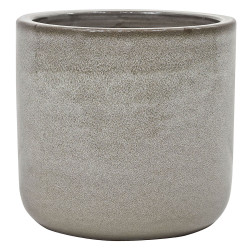 Pot en terre cuite Glazed gris Ø 37