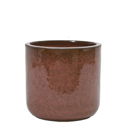 Pot en terre cuite Glazed rouge baie sauvage Ø 18 x 17 cm
