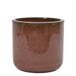 Pot en terre cuite Glazed rouge baie sauvage Ø 24 x 23 cm