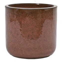 Pot en terre cuite Glazed rouge baie sauvage Ø 37