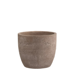 Pot en ciment New Cement brun Ø 26 x 22 cm
