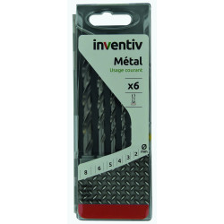Set de foret pour métal Ø 2 - 8 mm 6 pièces INVENTIV