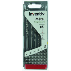 Set de forets hexagonaux pour métal Ø 2 - 6 mm 5 pièces INVENTIV