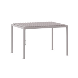 Pergola bioclimatique Evora en aluminium sable 3