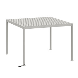 Pergola bioclimatique Evora en aluminium sable 3
