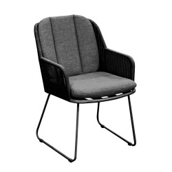 Fauteuil de jardin Carma graphite – Confort extrême | PROLOISIRS