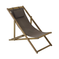 Chilienne Pliante Taupe – Confort Optimal 4 Positions | PROLOISIRS