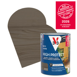 Lasure Bois Haute Protection Poivre 0,75 L V33 Porte Châssis | V33