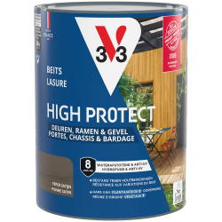 Lasure Bois Haute Protection Poivre 0,75 L V33 Porte Châssis | V33