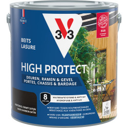 Lasure Bois Haute Protection Noir Charbon 2,5 L | V33