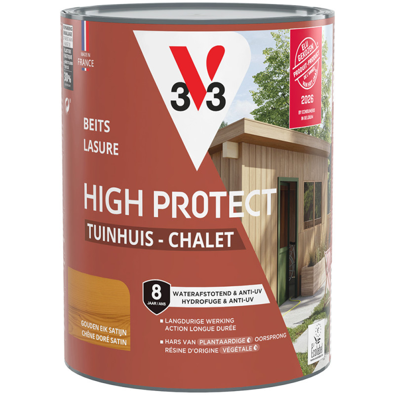 Lasure Chalet Haute Protection Chêne Doré V33 0,75 L | V33