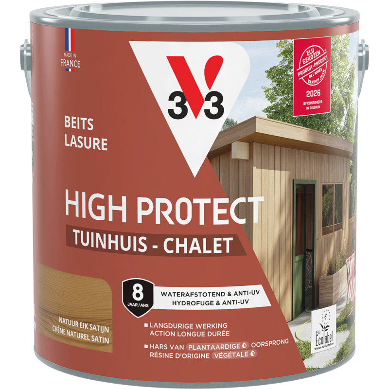 Lasure Chalet V33 Haute Protection Chêne Naturel 2,5 L | V33