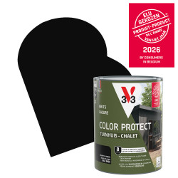 Lasure Chalet Protection de Couleur Noir 0,75 L | V33