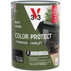 Lasure Chalet Protection de Couleur Noir 0,75 L | V33
