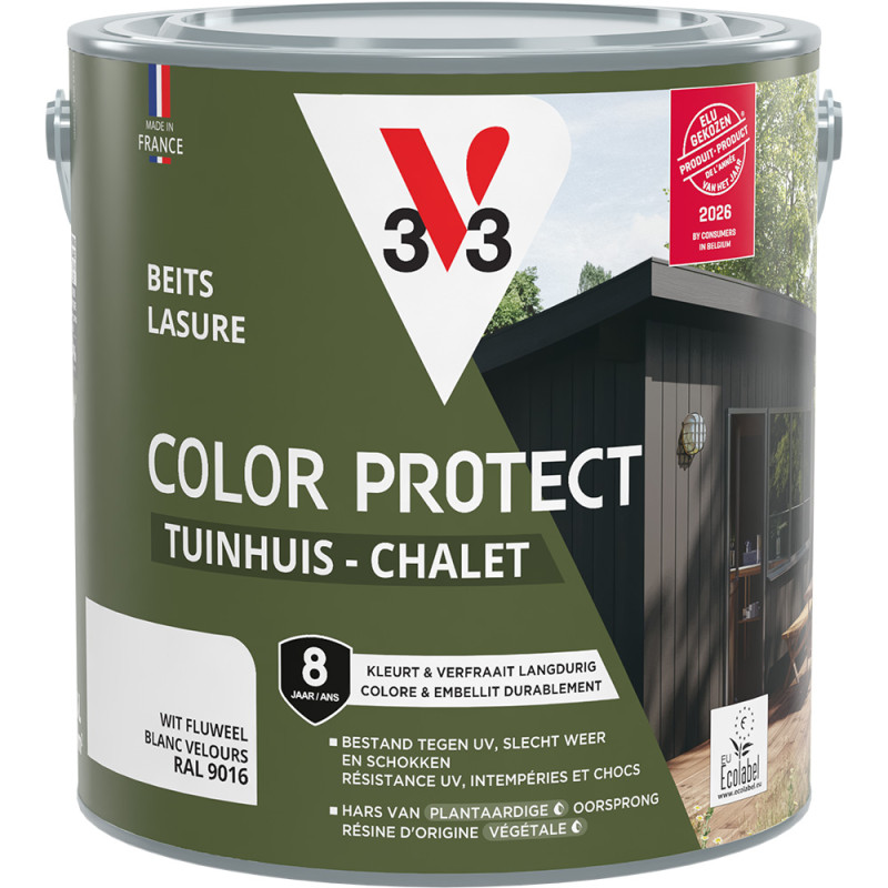 Lasure Chalet Protection Couleur Blanc 2,5 L | V33