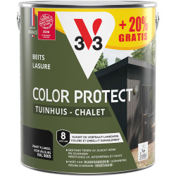 Lasure Chalet Noir V33 Color Protect – 2,5 L + 0,5 L gratuit | V33