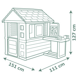 Maisonnette pour enfant Nature et atelier de bricolage 1