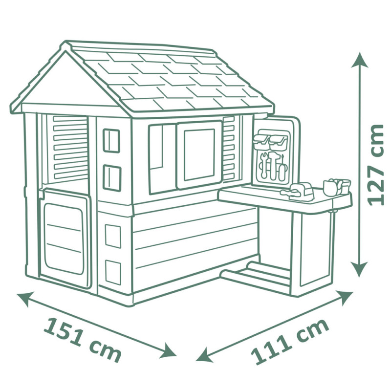 Maisonnette pour enfant Nature et atelier de bricolage 1