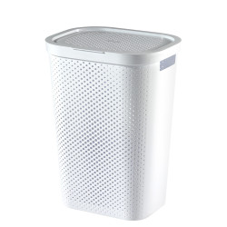 Panier à linge Curver Infinity Dots 60 L blanc| Plastique recyclé