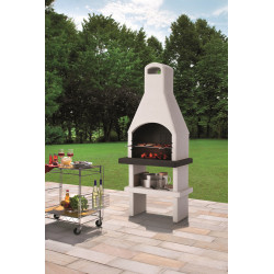 Barbecue béton Pistoia – Grille réglable pour 8 à 10 personnes