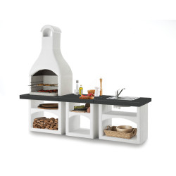 Cuisine extérieure Brioni – Grill, plan de travail et évier modulables