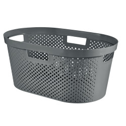Manne à linge Curver Infinity Recycled 40L gris | Plastique recyclé