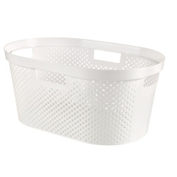 Manne à linge Curver Infinity Recycled 40L blanc| Plastique recyclé