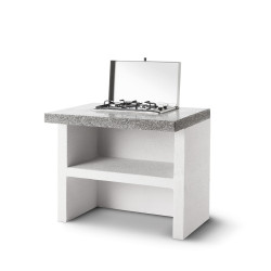 Module avec plan de cuisson à gaz pour barbecue béton