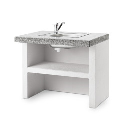 Module avec évier pour barbecue béton