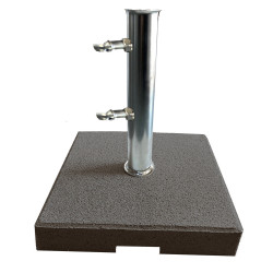 Pied de parasol noir Marmotech – 20 kg, 38x38x7 cm