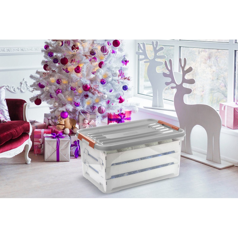 Boîte de rangement de Noël Handy+ 50 L CURVER – Organisez vos fêtes |