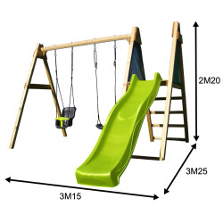 Portique en bois Jade lime