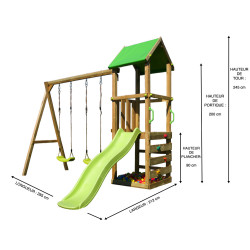 Portique en bois Lina lime