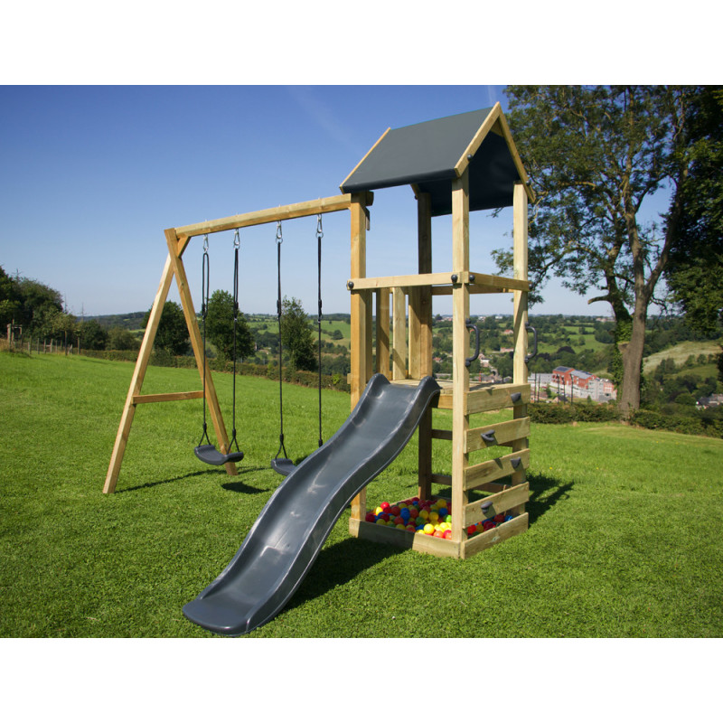 Portique en bois Lina anthracite