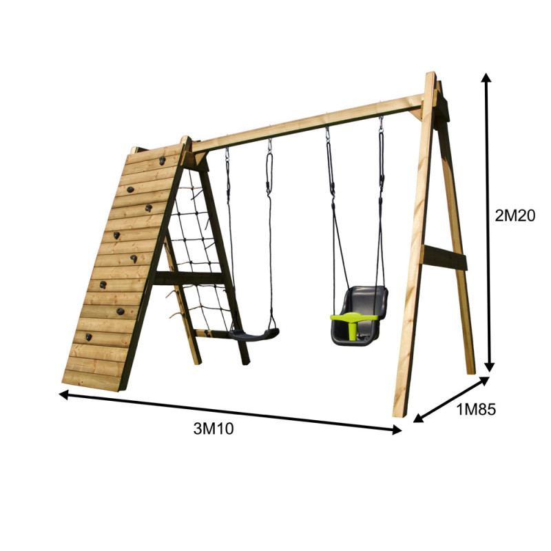 Portique en bois Commando Adam