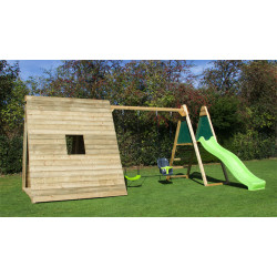 Portique en bois avec petit tipi